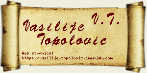 Vasilije Topolović vizit kartica